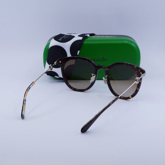 Kate Spade KEESEY/G/S 0086 HA Round Sunglasses - Havana/Gold/Brown main image 8